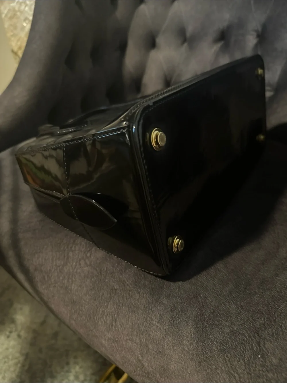 Louis Vuitton Black Dora PM Malletage